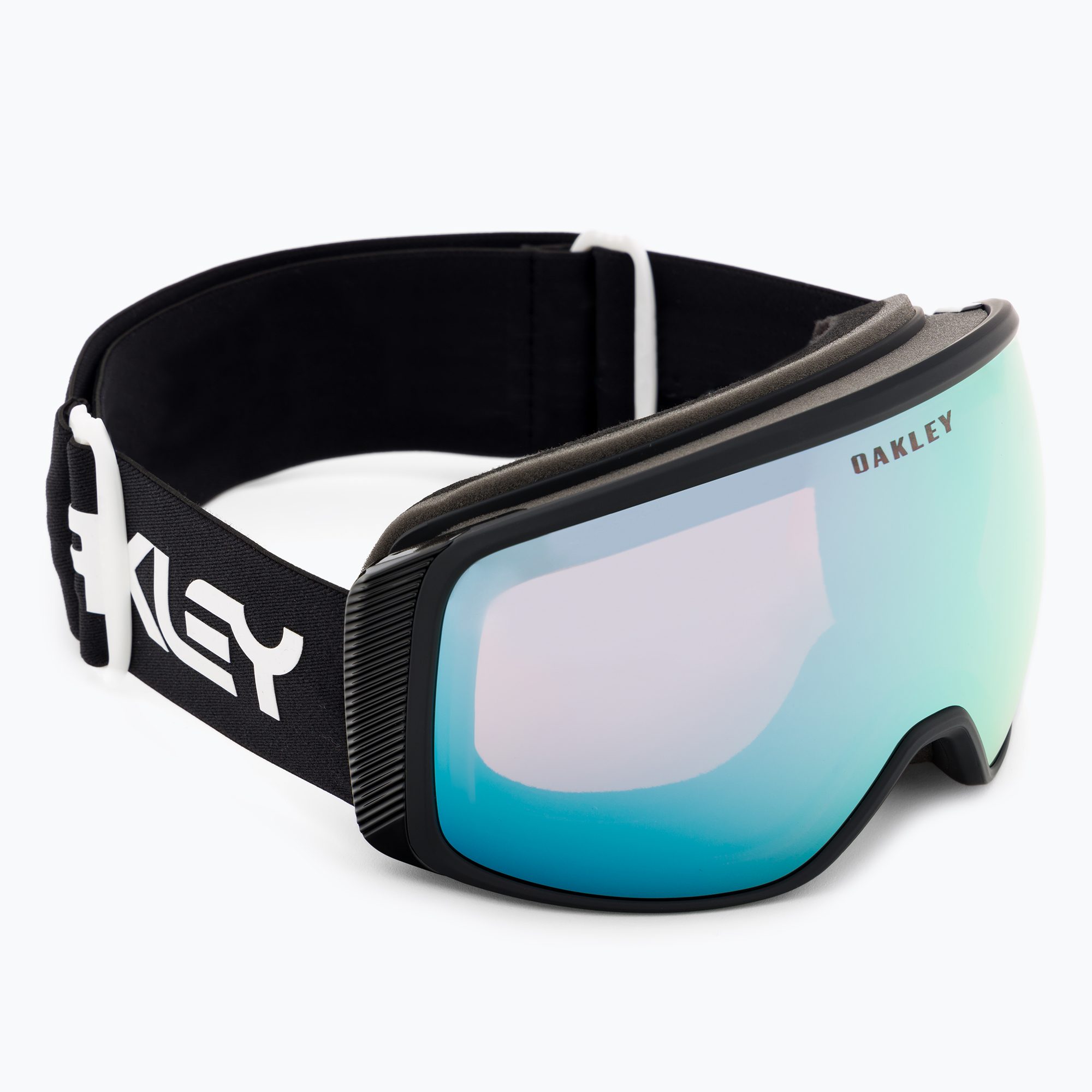 Oakley Flight Tracker L pilota di fabbrica nero/prizm snow sapphire iridium occhiali da sci (L) (Flight Tracker OO7104-08)
