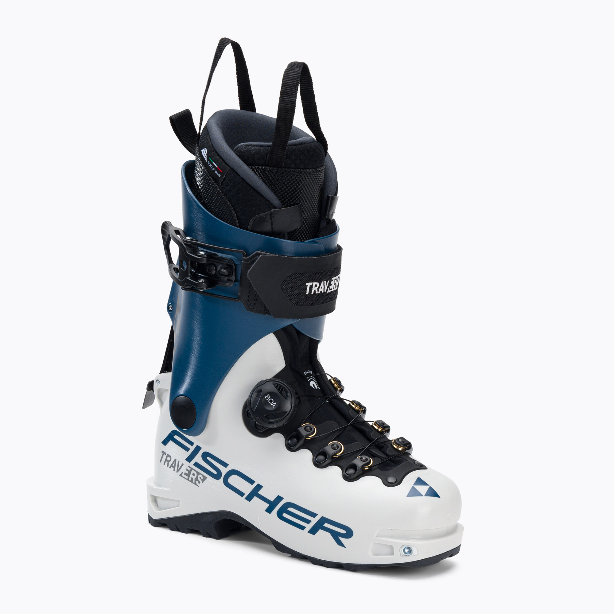Scarpone da sci Fischer Travers TS bianco/blu (23.5 cm) (Travers TS U18222,23.5)