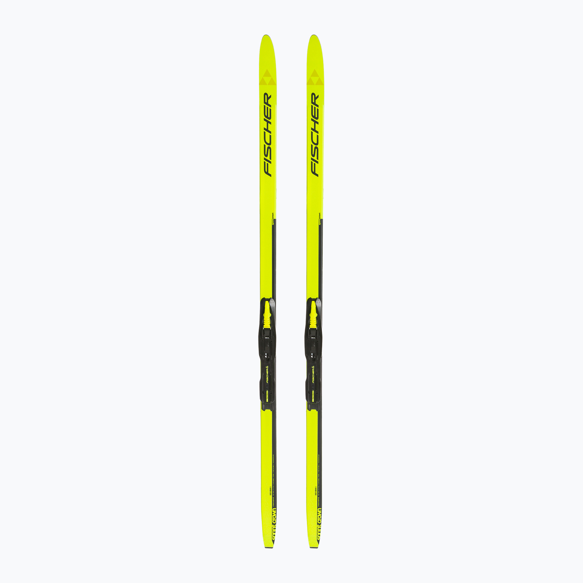 Sci di fondo Fischer Sprint Crown per bambini + attacchi Tour Step-In Jr giallo/nero (110 cm) (Sprint Crown + Tour Step-In Jr NP63023V)