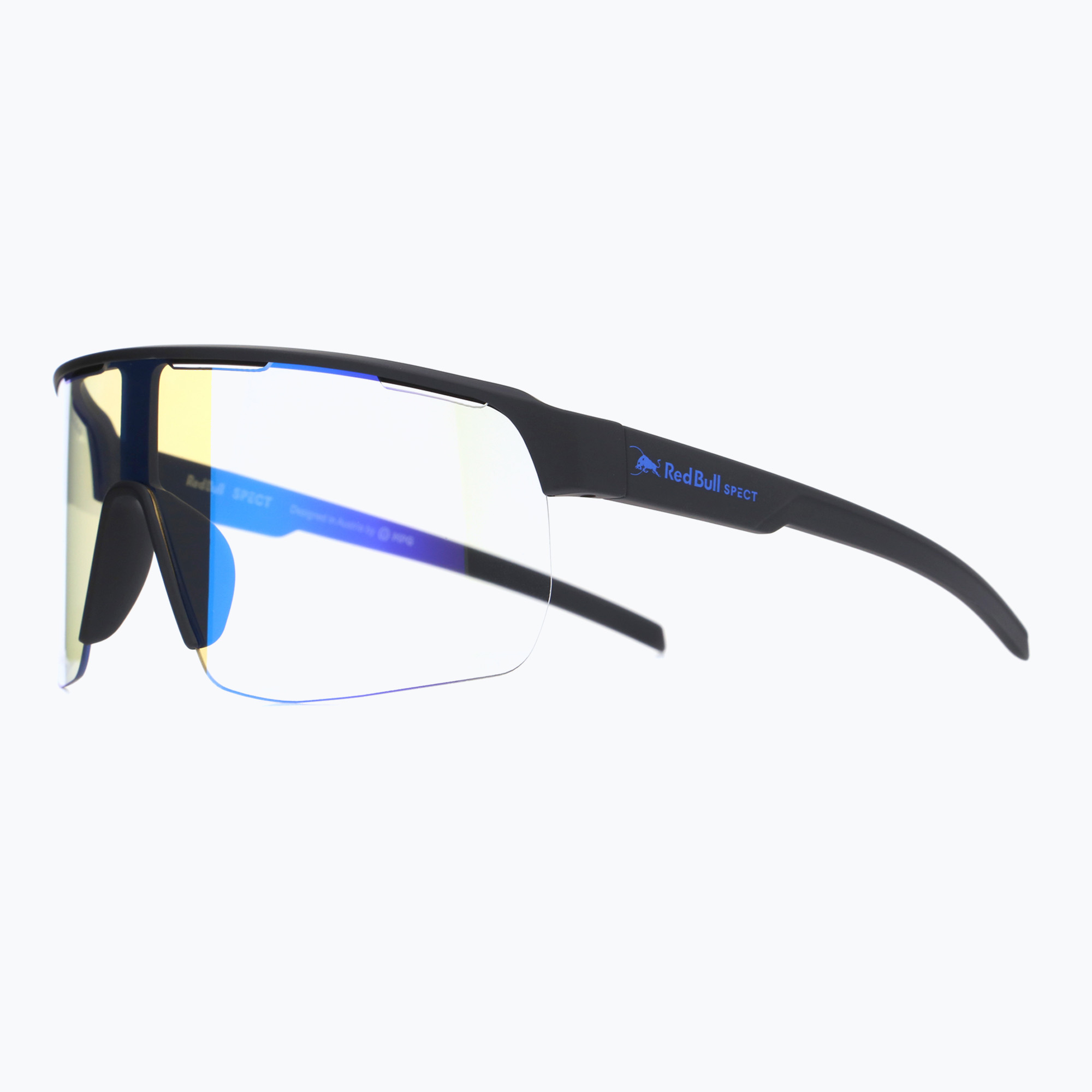 Occhiali da sole Red Bull SPECT Dakota Pro nero/fotocromatico con specchio blu