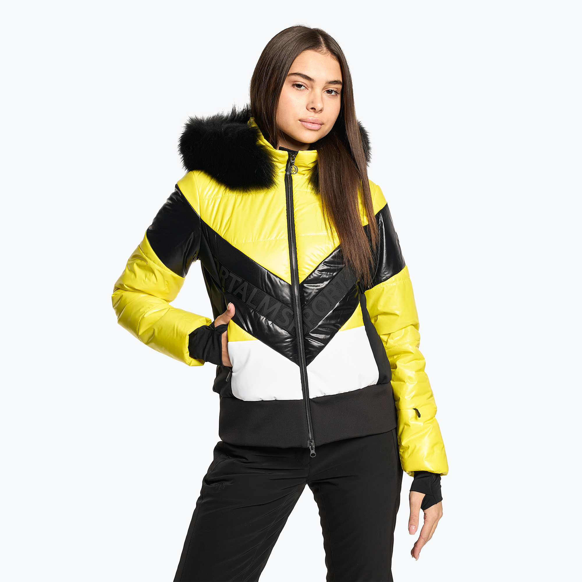 Giacca da sci donna Sportalm Stockholm m.Kap+P giallo fiammante (40) (Stockholm m.Kap+P 1620555442)