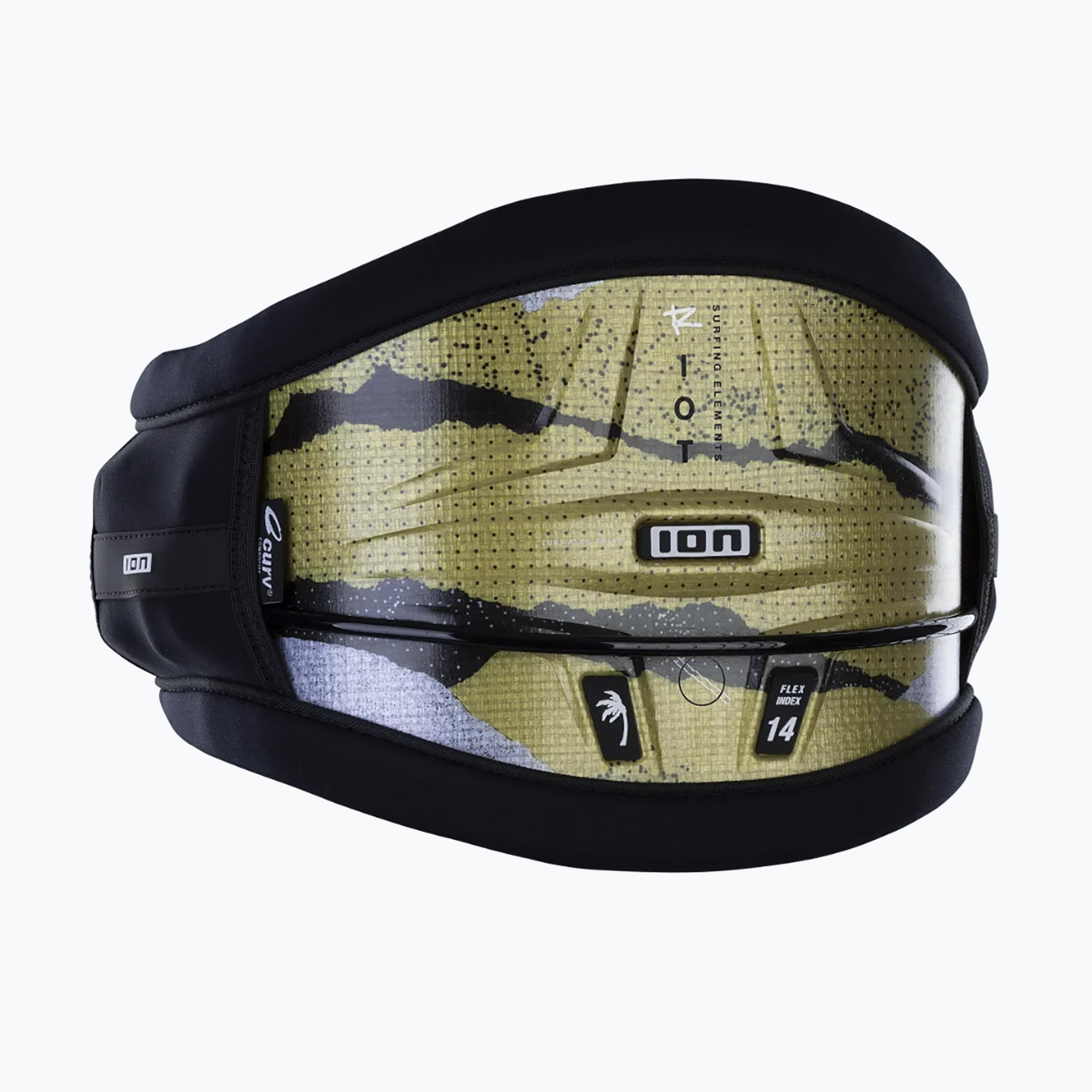 Trapezio da kitesurf da uomo ION Kite Waist Riot Curv nero/ambra scuro (52 (L)) (Kite Waist Riot Curv 48232-4709)