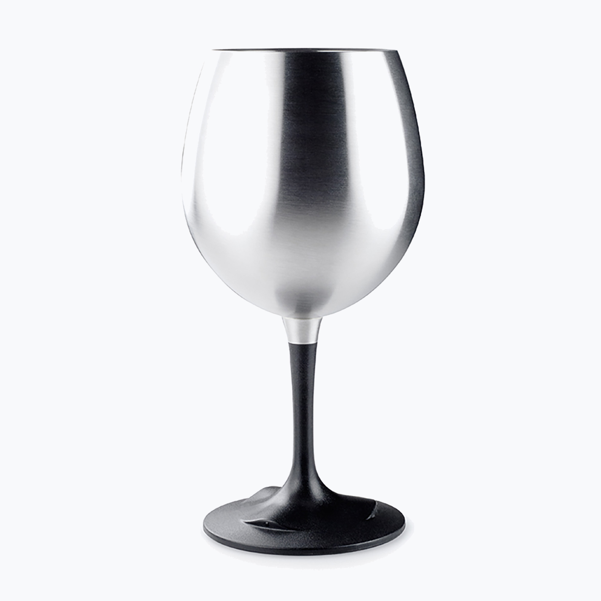 GSI Outdoors Glacier Stainless Nesting Red Wine Glass Bicchiere da escursionismo in vetro spazzolato (449 ml) (Glacier Stainless Nesting Red Wine