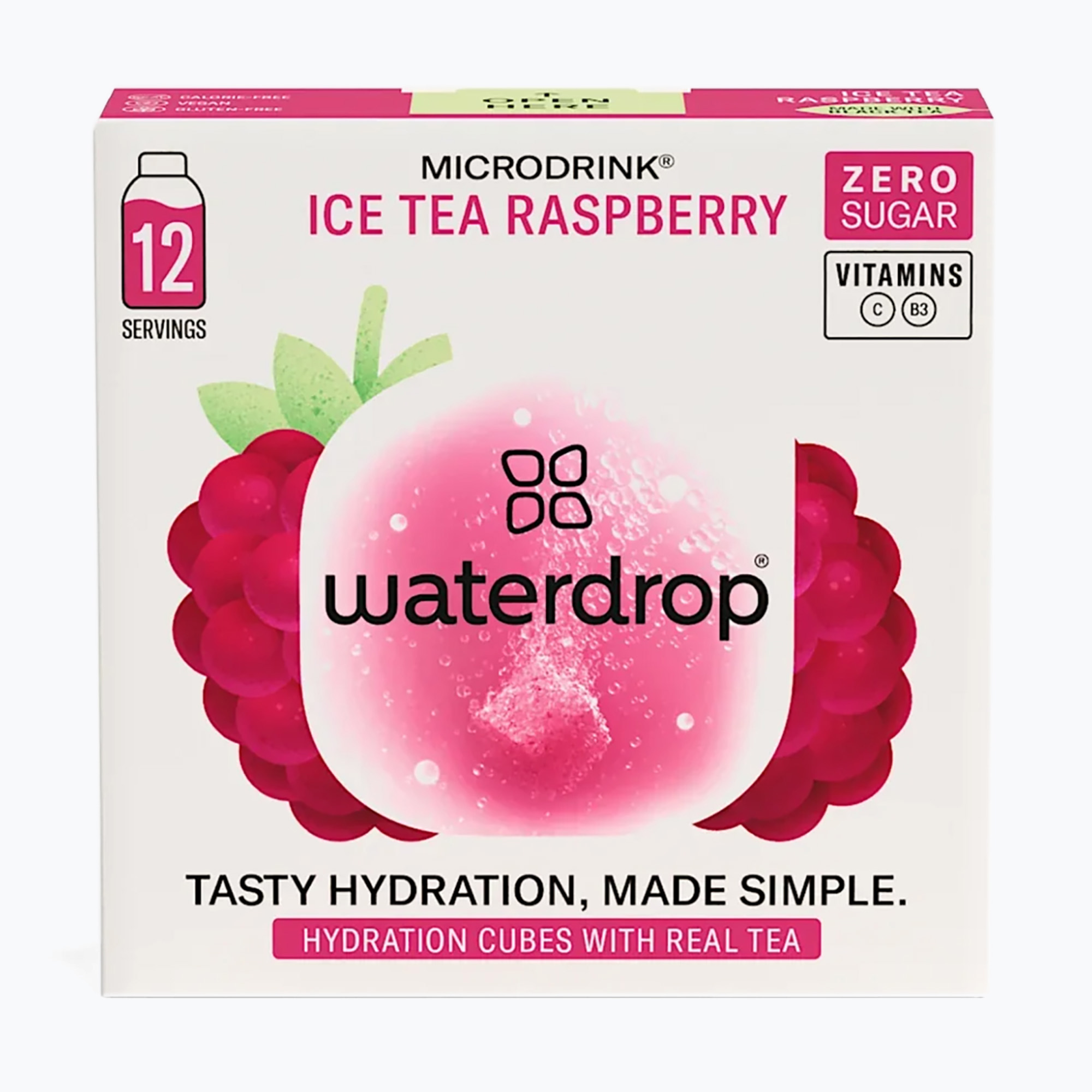 Bevanda isotonica waterdrop Microdrink Flair 12 cubetti lampone/sambuco