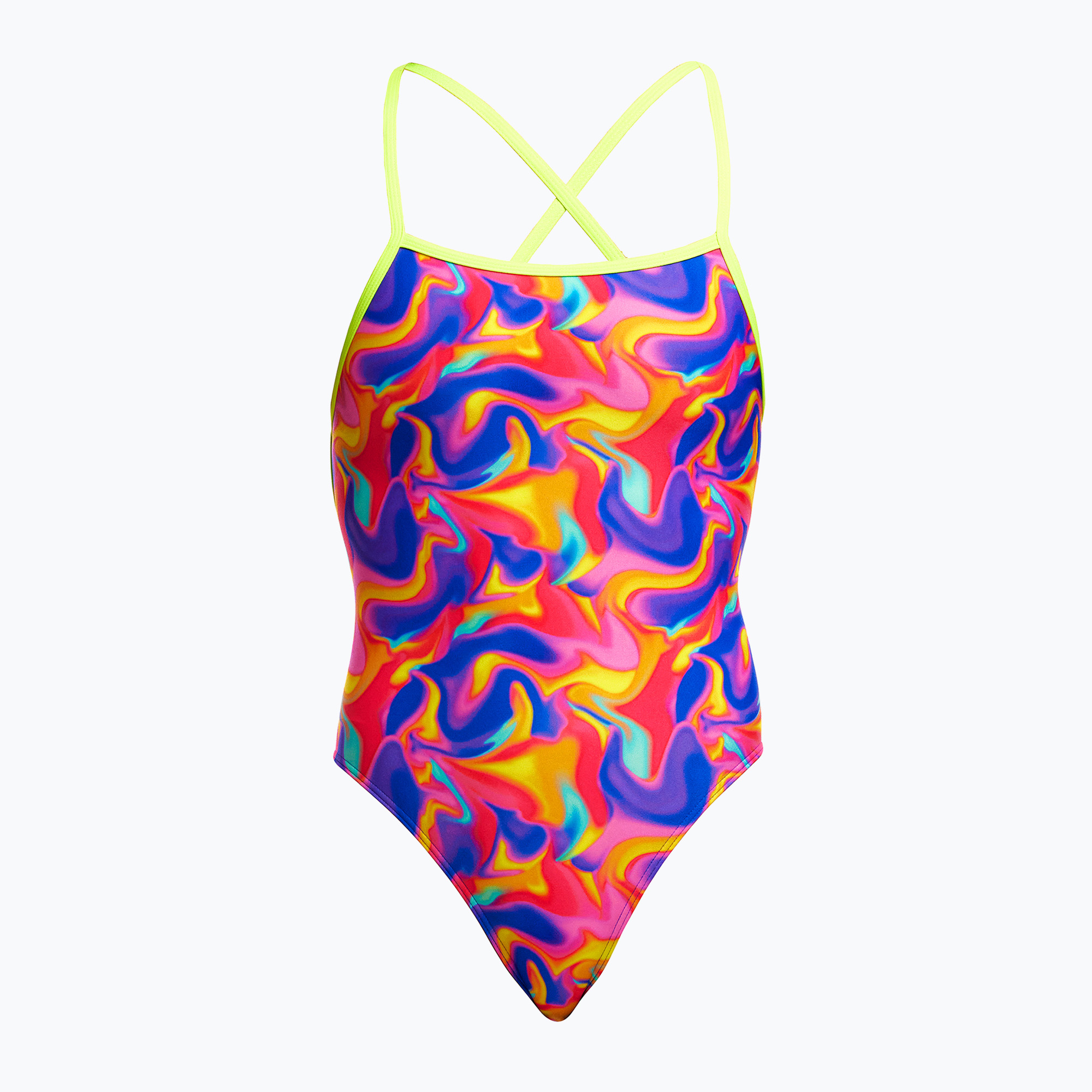 Funkita Costume da bagno intero con cinturino in un pezzo unico estivo a vortice da donna (16 AUS) (Strapped In One Piece FKS034L7188308)