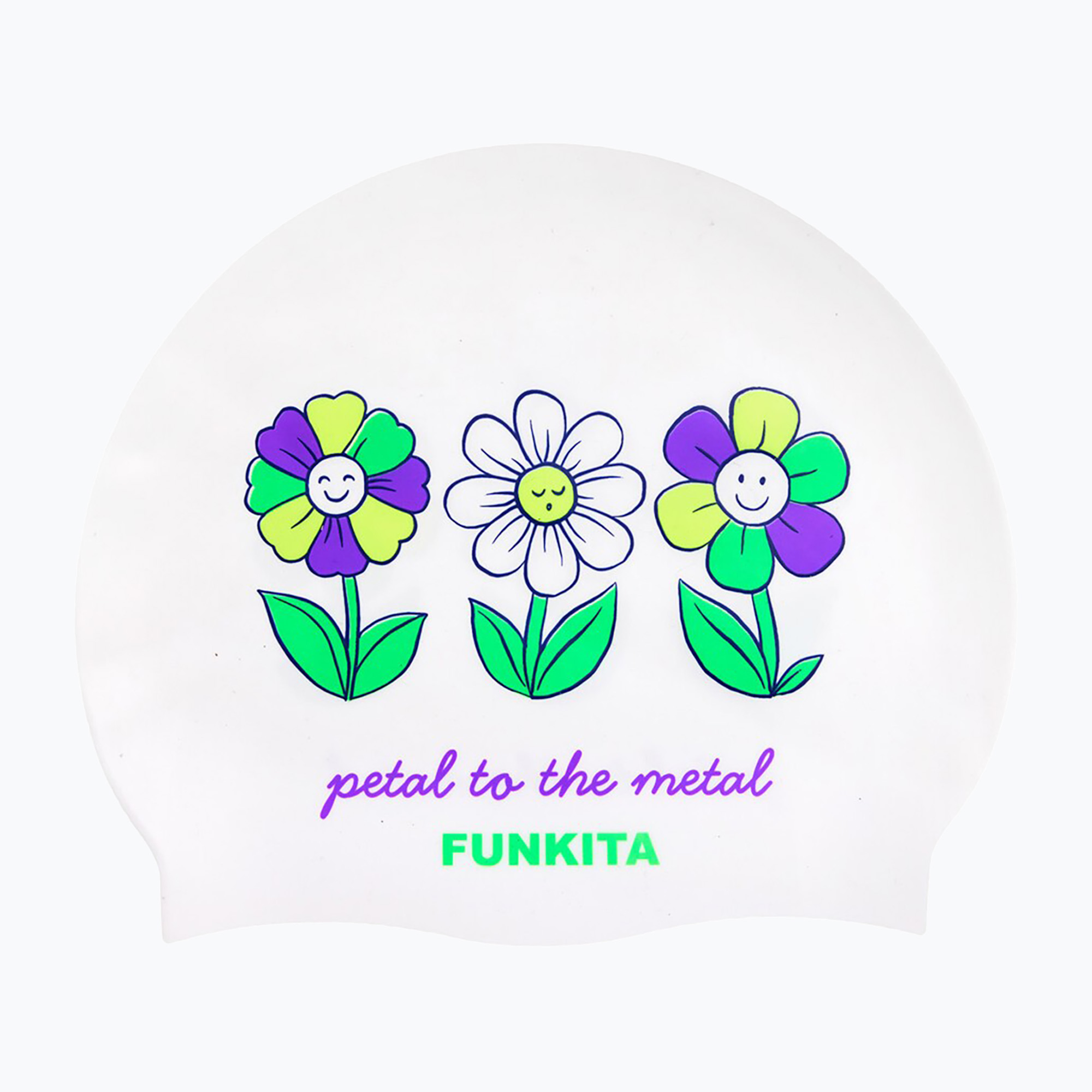 Cuffia da nuoto Funkita Petalo di silicone al metallo
