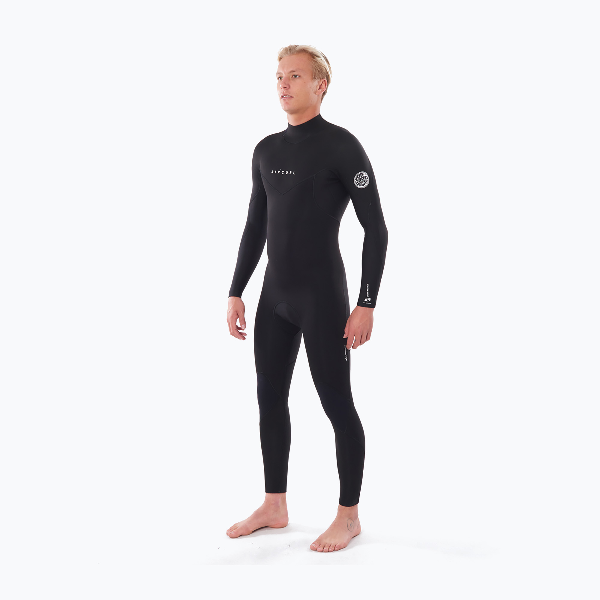 Muta Rip Curl Dawn Patrol 5/3 mm GB B/Zip nera da uomo (M) (Dawn Patrol 5/3 mm Back Zip WSM9FM)
