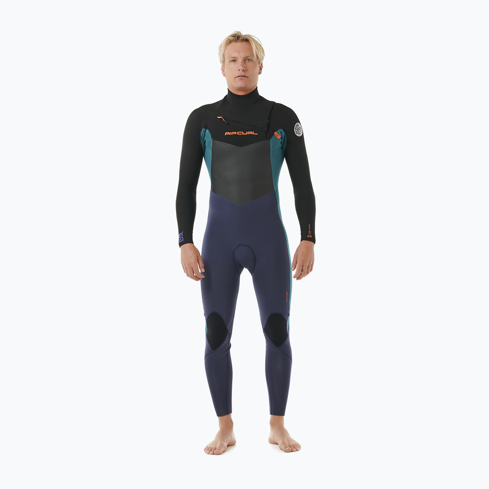Rip Curl Dawn Patrol 4/3mm Chest Zip viola notte muta da uomo (LS) (Dawn Patrol 4/3 mm Chest Zip 157MFS)