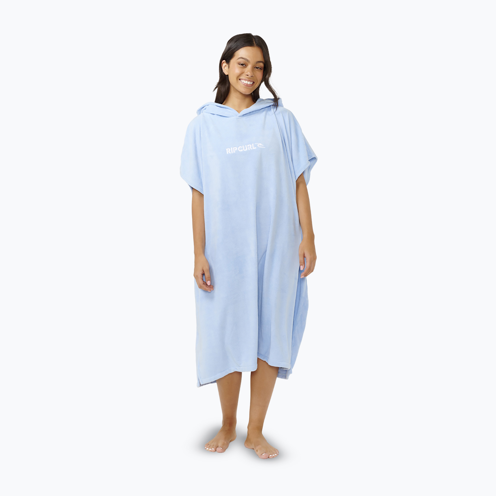 Rip Curl Classic Surf Poncho da donna con cappuccio blu medio (Classic Surf Hooded 00ZWTO)