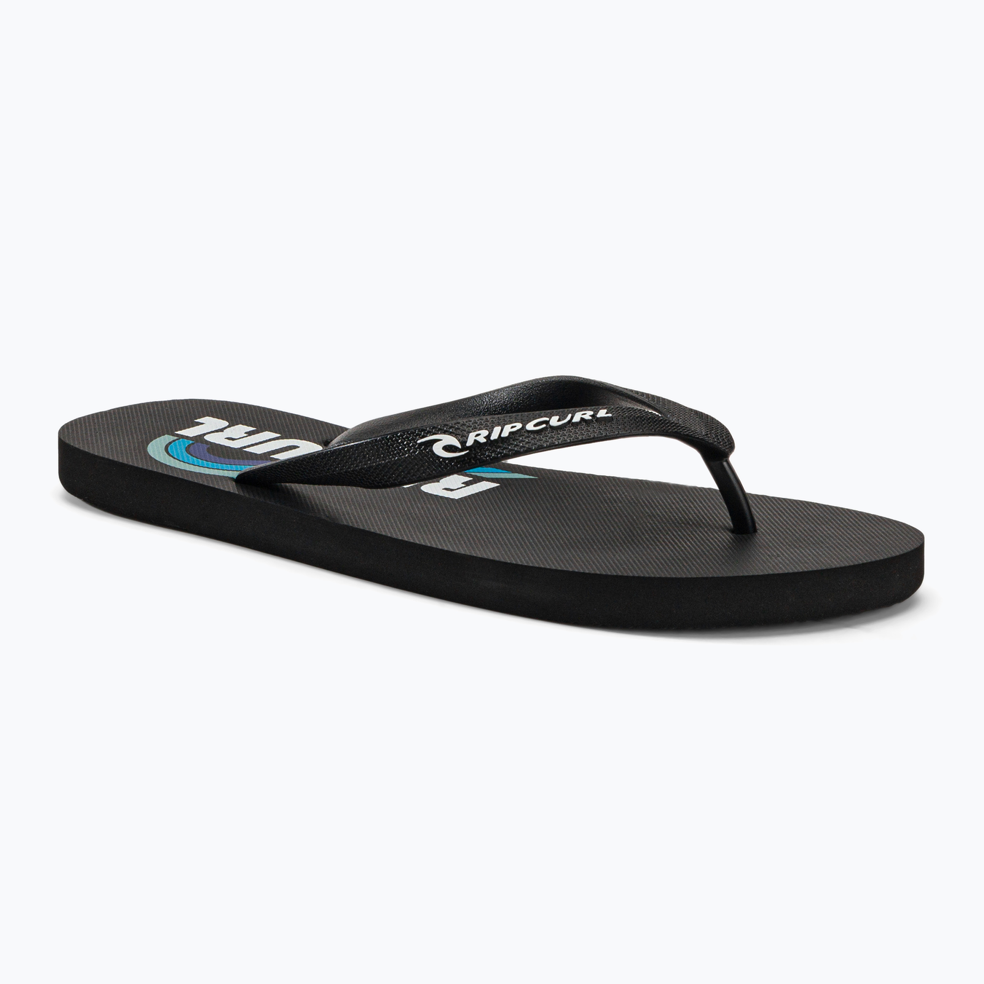 Infradito Rip Curl Surf Revival Logo Open Toe da uomo nero/grigio/blu (41 EU) (Surf Revival Logo Open Toe 19YMOT)