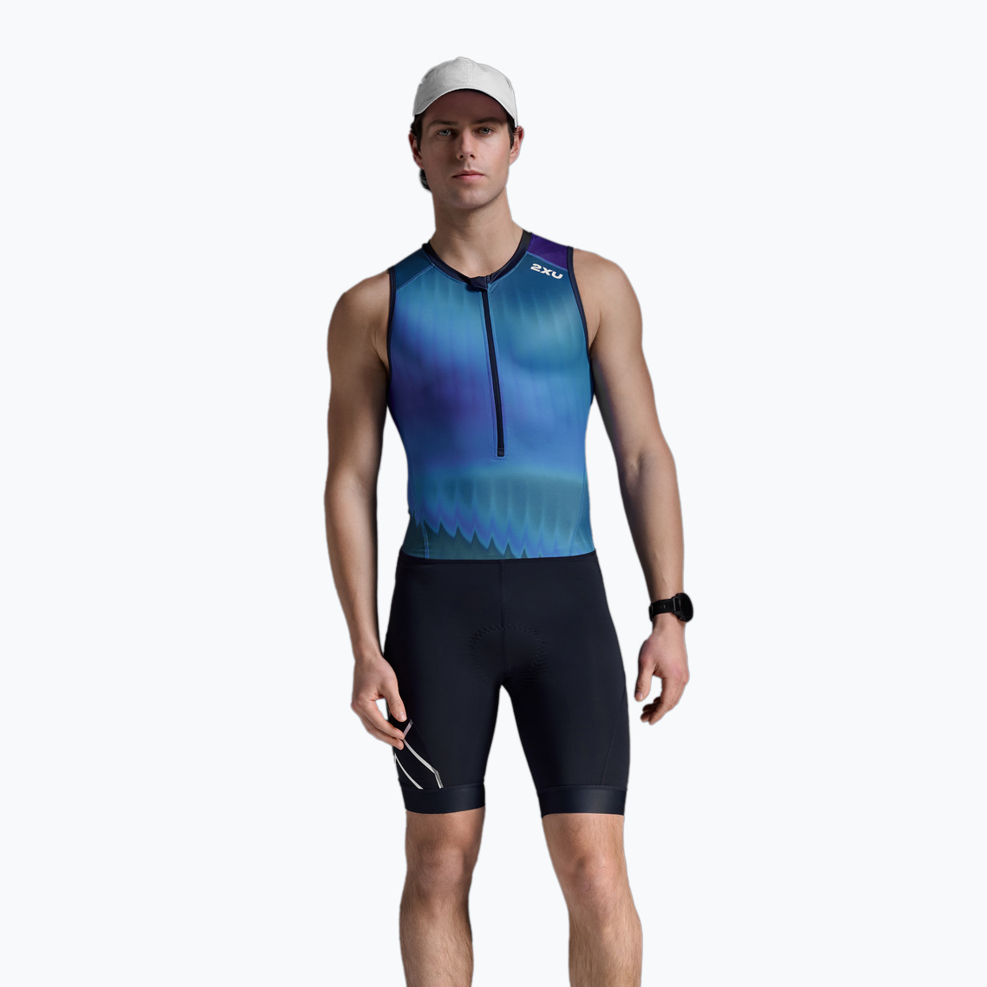 Tuta da triathlon 2XU Core blu azzurro/notturno da uomo (XL) (Core MT7398D)