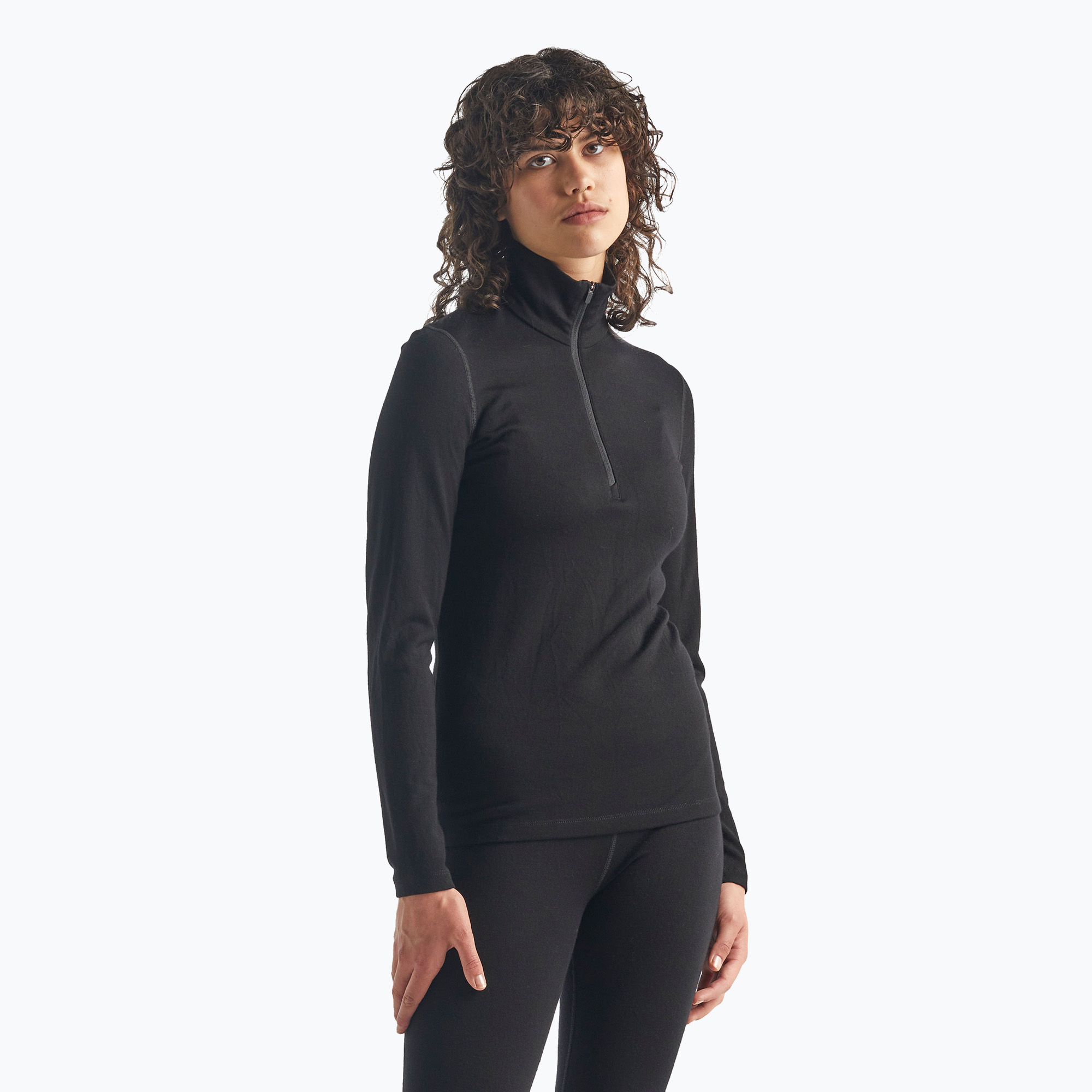 Icebreaker donna manica lunga termica 260 Tech LS Half Zip nero