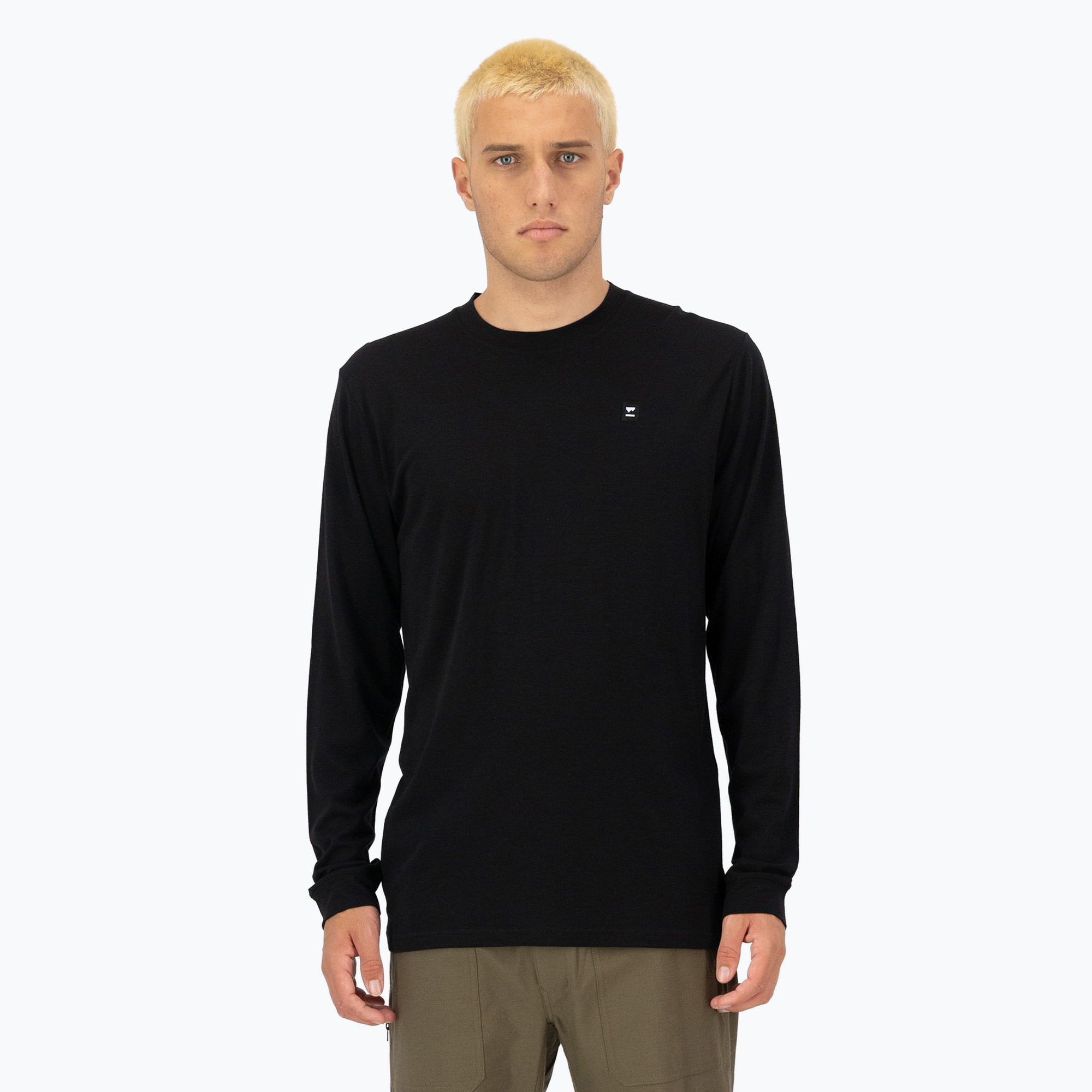 Uomo termico attivo a manica lunga Mons Royale Icon nero (S) (Icon 100389-2227-001)