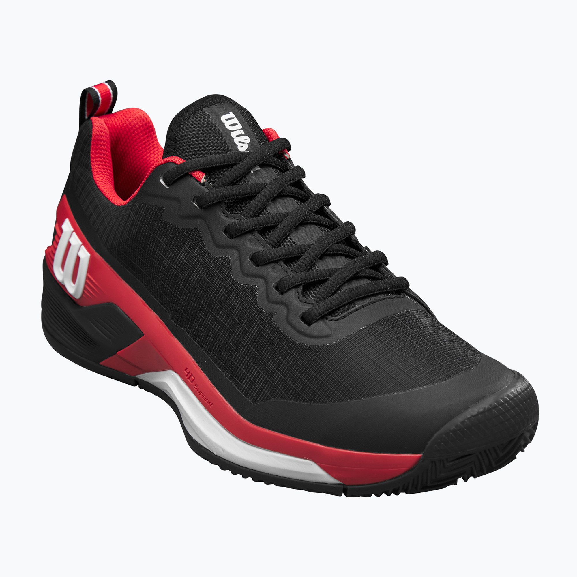 Scarpe da tennis da uomo Wilson Rush Pro 4.5 Clay nero/ infrarosso/ bianco (44 EU) (Rush Pro 4.5 Clay WRS335340)
