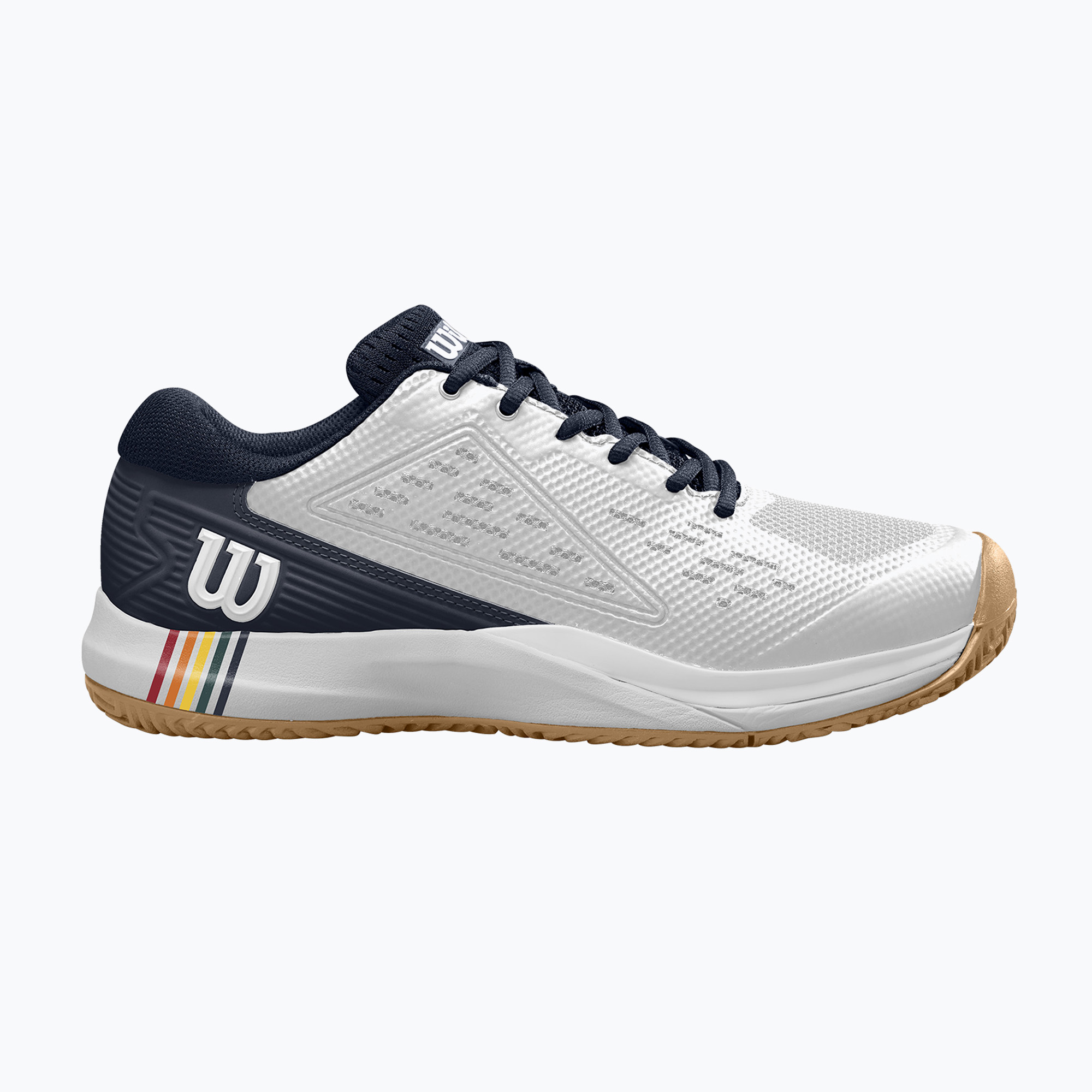 Scarpe da tennis da uomo Wilson Rush Pro Ace Clay RG bianco/ navy blazer/ gomma (43 1/3 EU) (Rush Pro Ace Clay RG WRS335970)