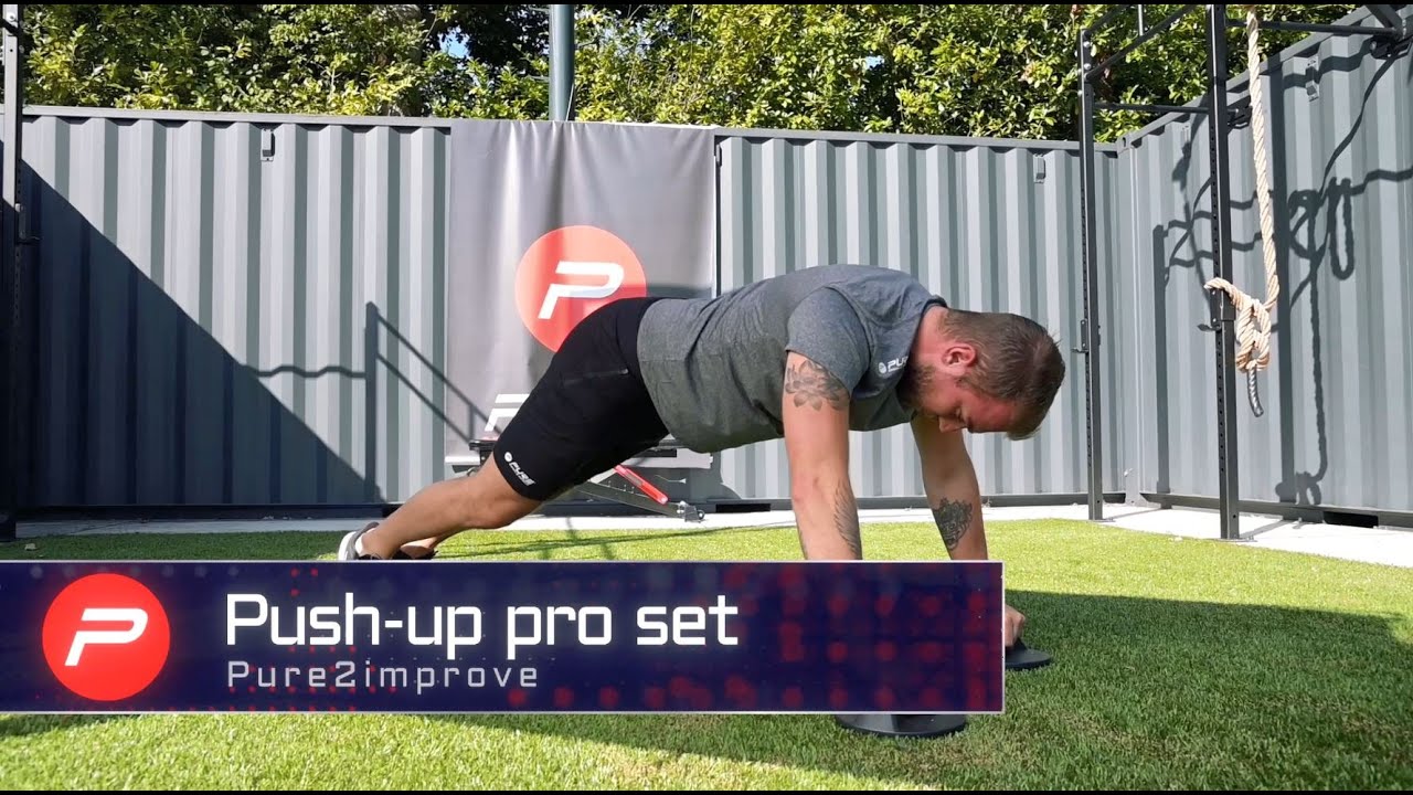 Pure2Improve Push-up Pro Set maniglie push-up rosse/nere P2I202160