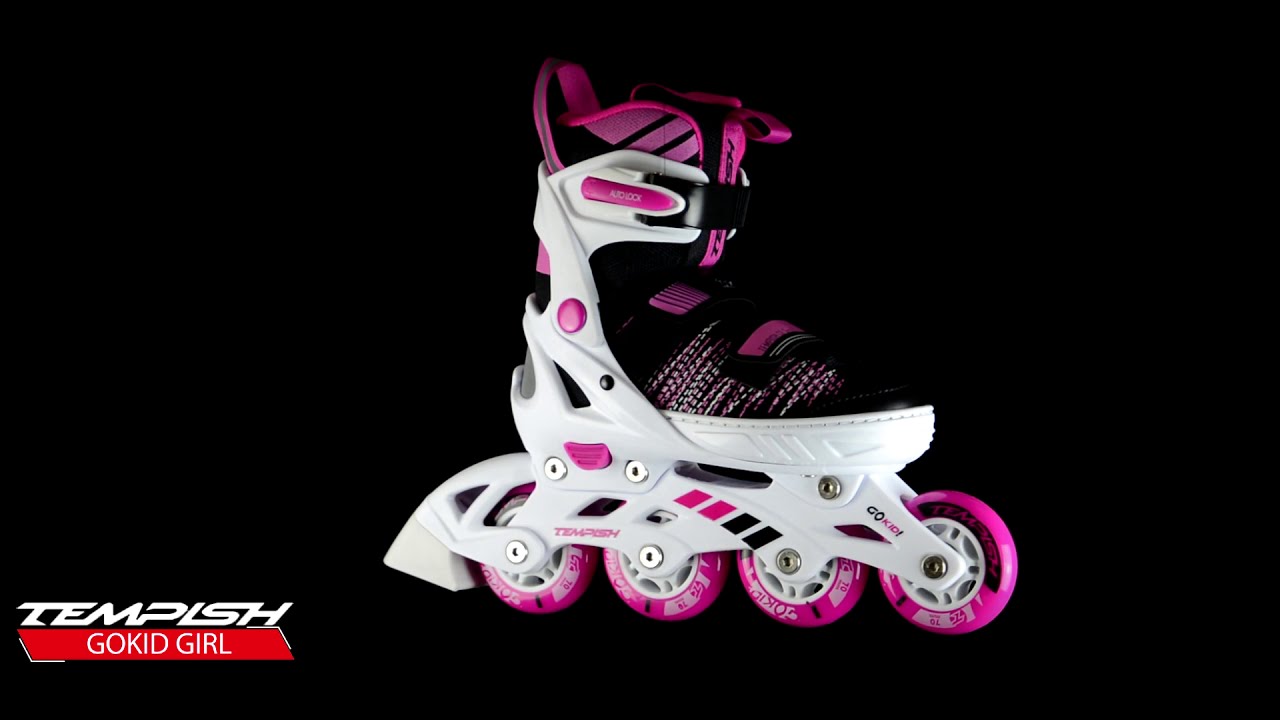 Pattini a rotelle per bambini Tempish Gokid Girl bianco/rosa