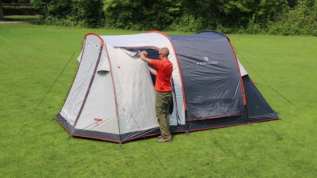 Tenda da campeggio bianca Ferrino Chanty 5 Deluxe per 5 persone