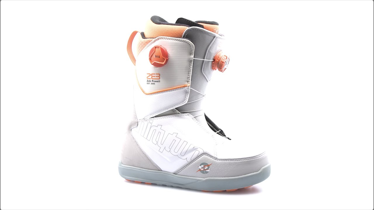 Scarponi da snowboard ThirtyTwo Lashed Double Boa Powell '22 da uomo grigio/bianco/arancio