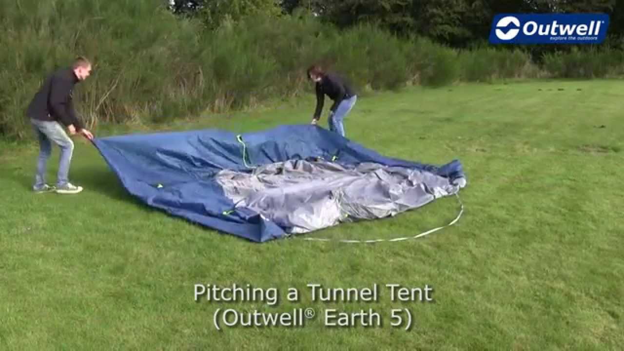 Tenda da campeggio per 5 persone Outwell Earth 5 verde scuro