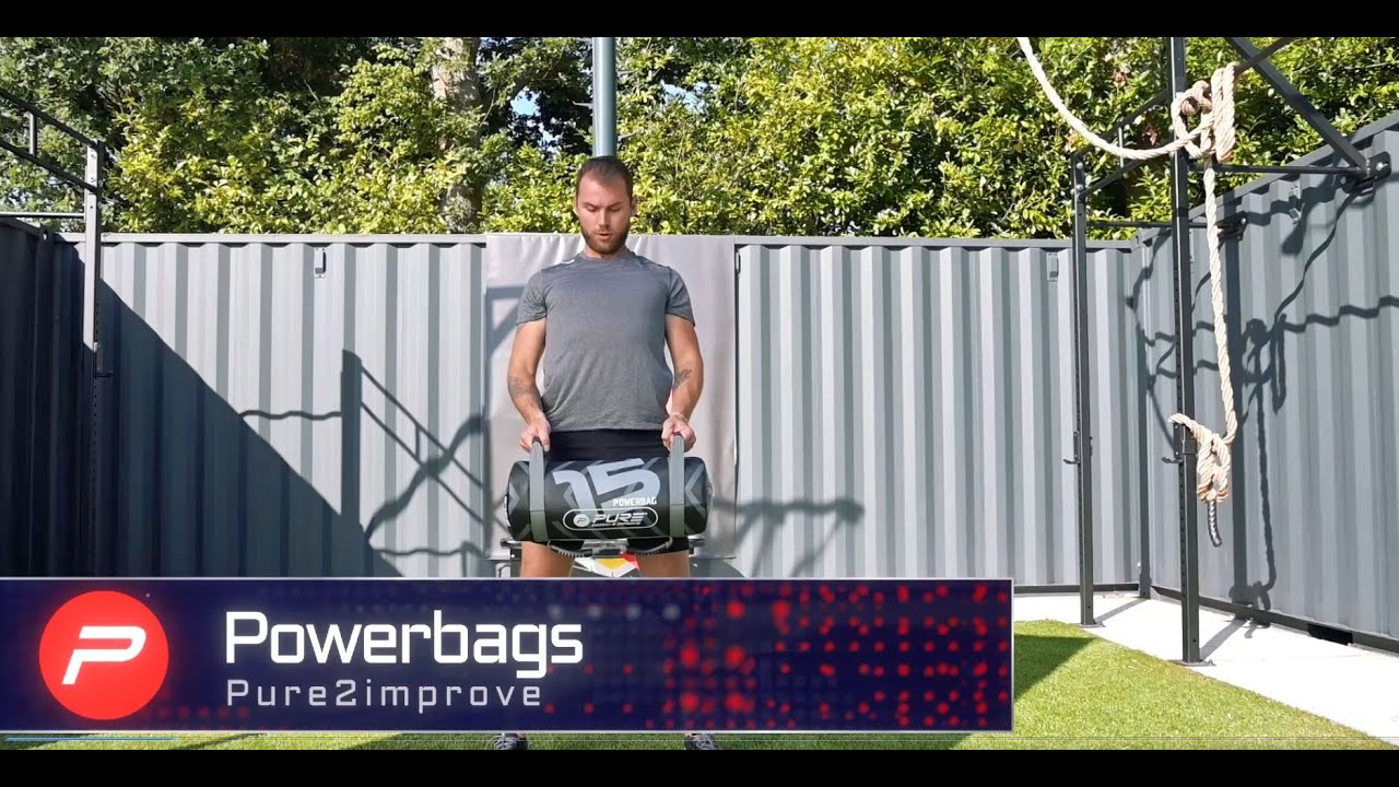 Pure2Improve 15kg Power Bag grigio/nero P2I201730 borsa da allenamento