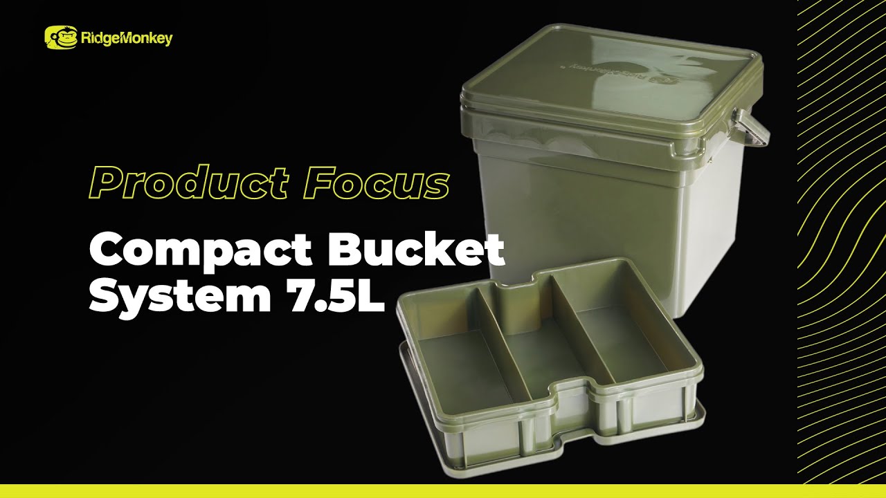 RidgeMonkey Compact Bucket Fishing System verde RM483
