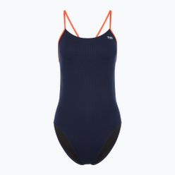 Costume intero donna TYR Hexa Cutoutfit navy/arancio