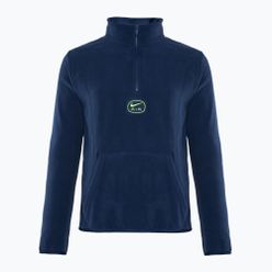 Uomo Nike Swoosh Air Polar Fleece Half Zip Top midnight navy/volt