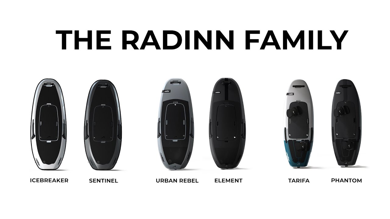 Radinn Freeride Urban Rebel B kit G3 STD tavola elettrica + pacco batterie EXT bianco