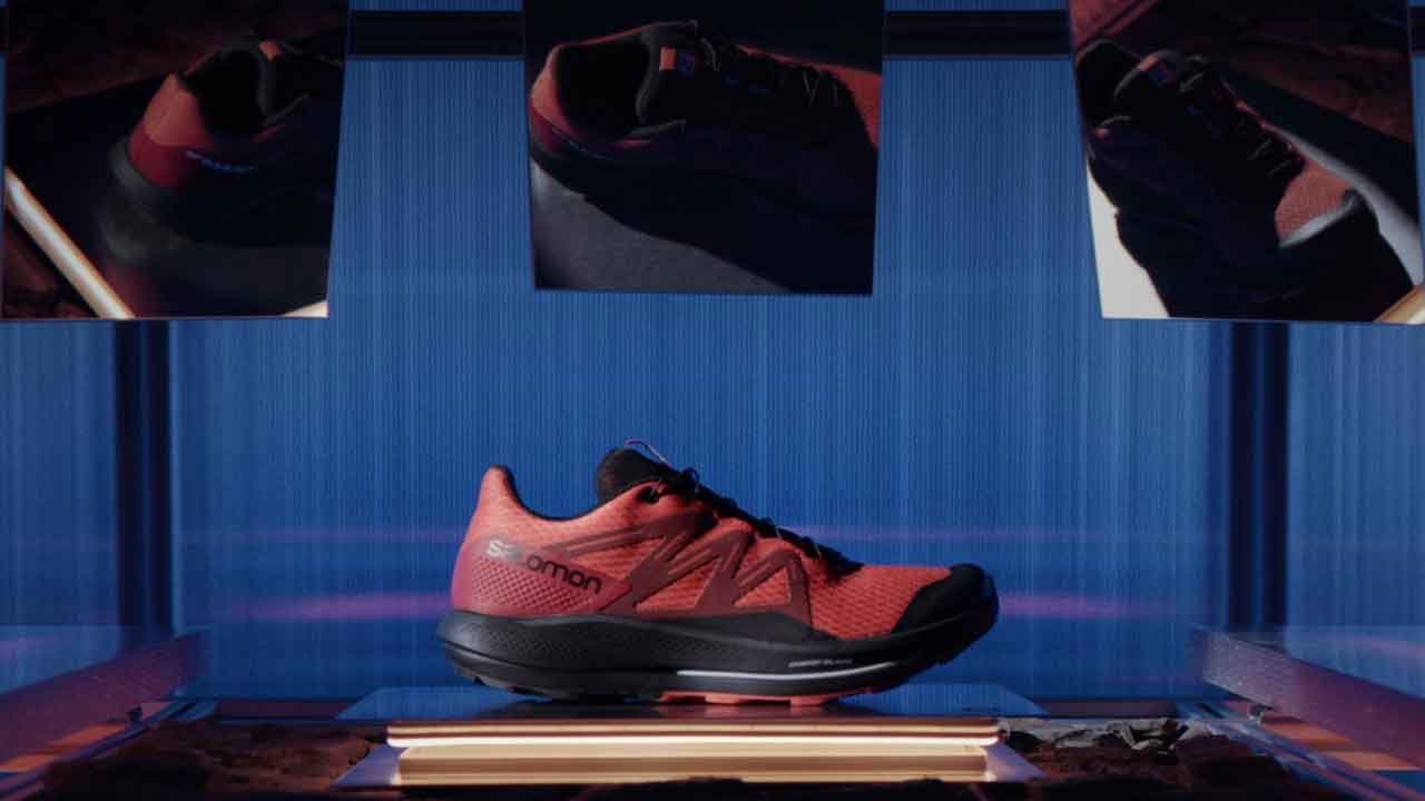 Salomon Speedcross 6 GTX scarpe da corsa uomo nero/rosso dalhia/rosso poppy